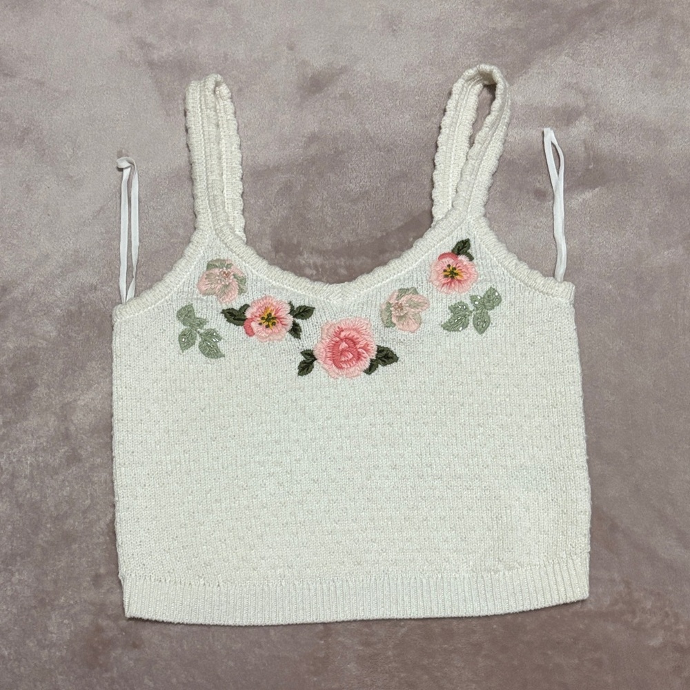 Alice + Olivia Brigida Embroidered Tank